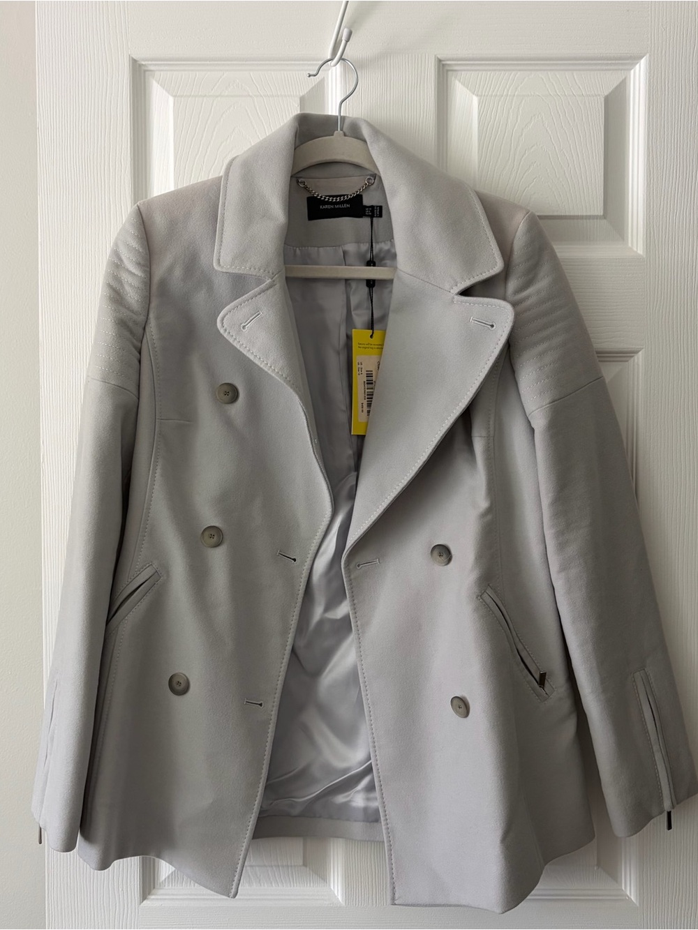 NWT Karen Millen Light Gray Tailored Coat